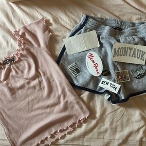 BRANDY BUNDLE(SHORTS, TOP, STICKERS, PEARL CHOKER)